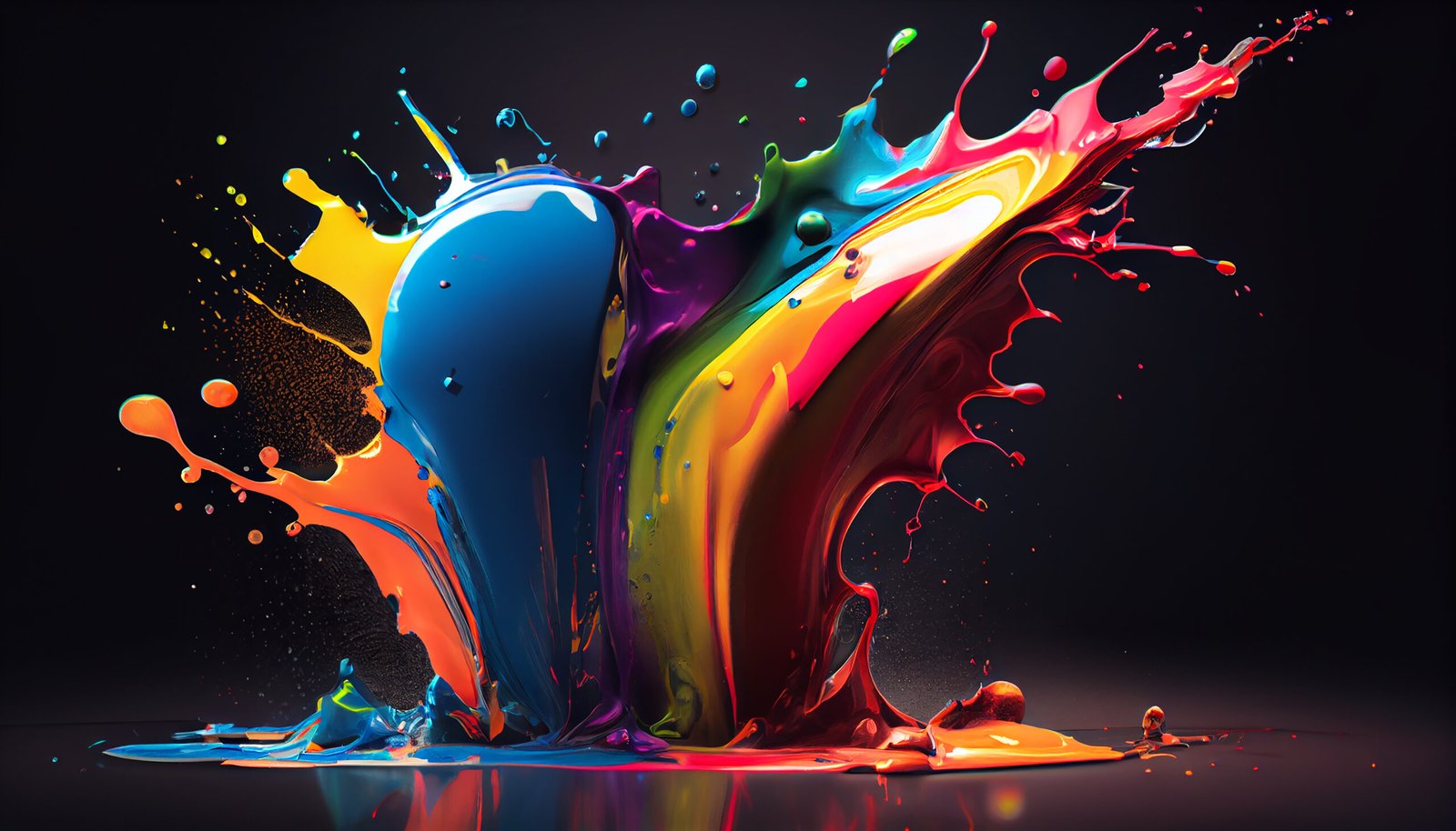 Abstract paint splashing vibrant colors liquid motion generated by ai scaled